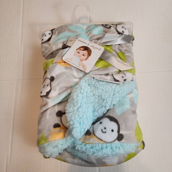 New Blankets and Beyond baby blanket Monkey - Picture 1 of 7